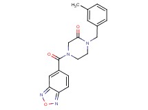 4-(2,1,3-benzoxadiazol-5-ylcarbonyl)-1-(3-methylbenzyl)-2-piperazinone