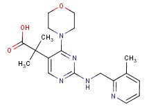 2-methyl-2-(2-{[(3-methylpyridin-2-yl)methyl]amino}-4-morpholin-4-ylpyrimidin-5-yl)propanoic acid