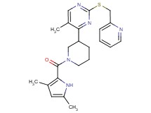 4-{1-[(3,5-dimethyl-1H-pyrrol-2-yl)carbonyl]-3-piperidinyl}-5-methyl-2-[(2-pyridinylmethyl)thio]pyrimidine
