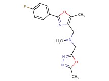 1-[2-(4-fluorophenyl)-5-methyl-1,3-oxazol-4-yl]-N-methyl-N-[(5-methyl-1,3,4-oxadiazol-2-yl)methyl]methanamine