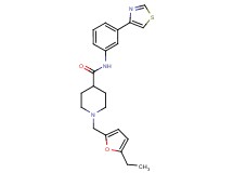 1-[(5-ethyl-2-furyl)methyl]-N-[3-(1,3-thiazol-4-yl)phenyl]-4-piperidinecarboxamide