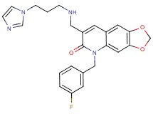 5-(3-fluorobenzyl)-7-({[3-(1H-imidazol-1-yl)propyl]amino}methyl)[1,3]dioxolo[4,5-g]quinolin-6(5H)-one