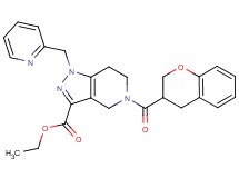 ethyl 5-(3,4-dihydro-2H-chromen-3-ylcarbonyl)-1-(2-pyridinylmethyl)-4,5,6,7-tetrahydro-1H-pyrazolo[4,3-c]pyridine-3-carboxylate