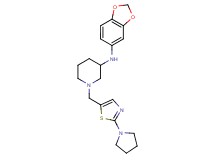 N-1,3-benzodioxol-5-yl-1-{[2-(1-pyrrolidinyl)-1,3-thiazol-5-yl]methyl}-3-piperidinamine