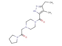 1-[(3-ethyl-4-methyl-1H-pyrazol-5-yl)carbonyl]-4-(2-oxo-2-pyrrolidin-1-ylethyl)piperazine