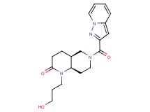 (4aS*,8aR*)-1-(3-hydroxypropyl)-6-(pyrazolo[1,5-a]pyridin-2-ylcarbonyl)octahydro-1,6-naphthyridin-2(1H)-one