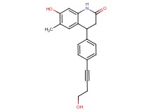 7-hydroxy-4-[4-(4-hydroxybut-1-yn-1-yl)phenyl]-6-methyl-3,4-dihydroquinolin-2(1H)-one