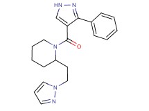 1-[(3-phenyl-1H-pyrazol-4-yl)carbonyl]-2-[2-(1H-pyrazol-1-yl)ethyl]piperidine