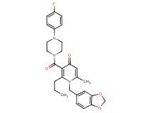 1-(1,3-benzodioxol-5-ylmethyl)-3-{[4-(4-fluorophenyl)-1-piperazinyl]carbonyl}-6-methyl-2-propyl-4(1H)-pyridinone