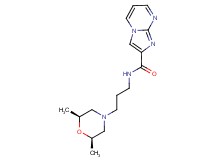 N-{3-[(2R*,6S*)-2,6-dimethylmorpholin-4-yl]propyl}imidazo[1,2-a]pyrimidine-2-carboxamide