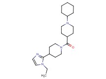 1-cyclohexyl-4-{[4-(1-ethyl-1H-imidazol-2-yl)piperidin-1-yl]carbonyl}piperidine