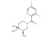 (3R*,4S*)-1-[(3,5-difluoropyridin-2-yl)carbonyl]-3,4-dimethylpiperidin-4-ol