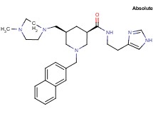 (3R,5S)-N-[2-(1H-imidazol-4-yl)ethyl]-5-[(4-methyl-1-piperazinyl)methyl]-1-(2-naphthylmethyl)-3-piperidinecarboxamide