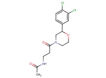 N-{3-[2-(3,4-dichlorophenyl)morpholin-4-yl]-3-oxopropyl}acetamide