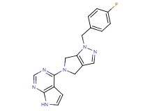 4-[1-(4-fluorobenzyl)-4,6-dihydropyrrolo[3,4-c]pyrazol-5(1H)-yl]-7H-pyrrolo[2,3-d]pyrimidine