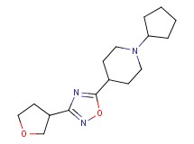 1-cyclopentyl-4-[3-(tetrahydrofuran-3-yl)-1,2,4-oxadiazol-5-yl]piperidine