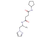 N-cyclopentyl-N'-[1-methyl-2-(1H-pyrazol-1-yl)ethyl]succinamide