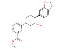 methyl 6-[(3S*,4S*)-4-(1,3-benzodioxol-5-yl)-3-hydroxypiperidin-1-yl]pyrazine-2-carboxylate