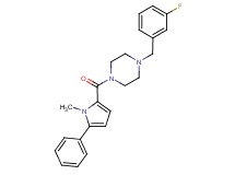 1-(3-fluorobenzyl)-4-[(1-methyl-5-phenyl-1H-pyrrol-2-yl)carbonyl]piperazine