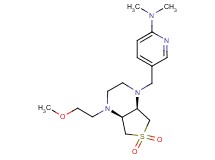 5-{[(4aS*,7aR*)-4-(2-methoxyethyl)-6,6-dioxidohexahydrothieno[3,4-b]pyrazin-1(2H)-yl]methyl}-N,N-dimethylpyridin-2-amine
