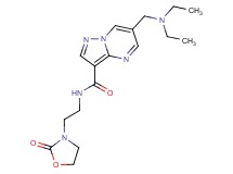 6-[(diethylamino)methyl]-N-[2-(2-oxo-1,3-oxazolidin-3-yl)ethyl]pyrazolo[1,5-a]pyrimidine-3-carboxamide