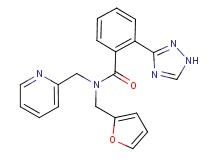 N-(2-furylmethyl)-N-(pyridin-2-ylmethyl)-2-(1H-1,2,4-triazol-3-yl)benzamide