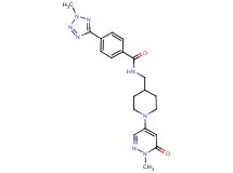 N-{[1-(1-methyl-6-oxo-1,6-dihydropyridazin-4-yl)piperidin-4-yl]methyl}-4-(2-methyl-2H-tetrazol-5-yl)benzamide