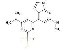 4-[6-isopropyl-2-(trifluoromethyl)pyrimidin-4-yl]-N-methyl-1H-pyrrolo[2,3-b]pyridin-6-amine