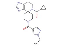 5-(cyclopropylcarbonyl)-1'-[(1-ethyl-1H-pyrazol-4-yl)carbonyl]-1,5,6,7-tetrahydrospiro[imidazo[4,5-c]pyridine-4,4'-piperidine]