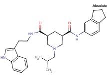 (3R,5S)-N-(2,3-dihydro-1H-inden-5-yl)-N'-[2-(1H-indol-3-yl)ethyl]-1-isobutyl-3,5-piperidinedicarboxamide