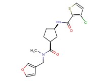 3-chloro-N-((1R*,3S*)-3-{[(3-furylmethyl)(methyl)amino]carbonyl}cyclopentyl)-2-thiophenecarboxamide