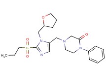 1-phenyl-4-{[2-(propylsulfonyl)-1-(tetrahydro-2-furanylmethyl)-1H-imidazol-5-yl]methyl}-2-piperazinone