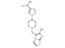 1-(1-{1-[(6-methylimidazo[2,1-b][1,3]thiazol-5-yl)methyl]-4-piperidinyl}-1H-1,2,3-triazol-4-yl)ethanol