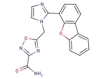 5-[(2-dibenzo[b,d]furan-4-yl-1H-imidazol-1-yl)methyl]-1,2,4-oxadiazole-3-carboxamide