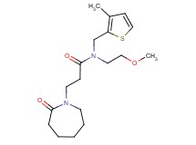 N-(2-methoxyethyl)-N-[(3-methyl-2-thienyl)methyl]-3-(2-oxoazepan-1-yl)propanamide