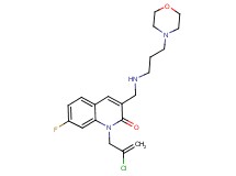 1-(2-chloro-2-propen-1-yl)-7-fluoro-3-({[3-(4-morpholinyl)propyl]amino}methyl)-2(1H)-quinolinone