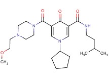 1-cyclopentyl-5-{[4-(2-methoxyethyl)-1-piperazinyl]carbonyl}-N-(3-methylbutyl)-4-oxo-1,4-dihydro-3-pyridinecarboxamide