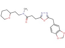 3-[5-(1,3-benzodioxol-5-ylmethyl)-1,3,4-oxadiazol-2-yl]-N-methyl-N-[2-(tetrahydro-2H-pyran-2-yl)ethyl]propanamide