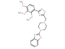 2-(4-{[3-(2,3,4-trimethoxyphenyl)-1,2,4-oxadiazol-5-yl]methyl}-1-piperazinyl)-1,3-benzoxazole