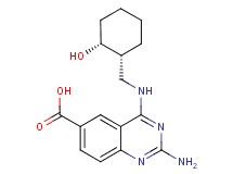 2-amino-4-({[(1R*,2R*)-2-hydroxycyclohexyl]methyl}amino)quinazoline-6-carboxylic acid