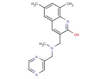 6,8-dimethyl-3-{[methyl(2-pyrazinylmethyl)amino]methyl}-2-quinolinol
