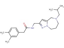 2-(3,4-dimethylphenyl)-N-[(5-isobutyl-5,6,7,8-tetrahydro-4H-pyrazolo[1,5-a][1,4]diazepin-2-yl)methyl]acetamide