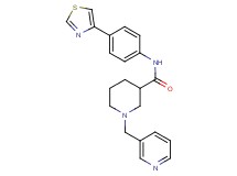 1-(3-pyridinylmethyl)-N-[4-(1,3-thiazol-4-yl)phenyl]-3-piperidinecarboxamide
