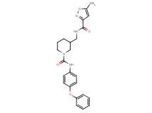 3-({[(5-methyl-3-isoxazolyl)carbonyl]amino}methyl)-N-(4-phenoxyphenyl)-1-piperidinecarboxamide