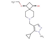 (1R*,3S*)-7-[(5-cyclopropyl-1-methyl-1H-pyrazol-4-yl)methyl]-3-ethoxy-7-azaspiro[3.5]nonan-1-ol