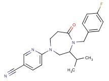 6-[4-(4-fluorobenzyl)-3-isopropyl-5-oxo-1,4-diazepan-1-yl]nicotinonitrile