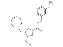 {(3R*,4R*)-4-(azepan-1-ylmethyl)-1-[3-(3-methoxyphenyl)propanoyl]pyrrolidin-3-yl}methanol