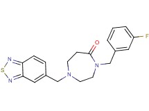 1-(2,1,3-benzothiadiazol-5-ylmethyl)-4-(3-fluorobenzyl)-1,4-diazepan-5-one