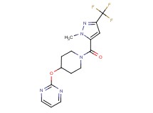 2-[(1-{[1-methyl-3-(trifluoromethyl)-1H-pyrazol-5-yl]carbonyl}piperidin-4-yl)oxy]pyrimidine