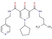 1-cyclopentyl-N-(3-methylbutyl)-4-oxo-N'-[2-(4-pyridinyl)ethyl]-1,4-dihydro-3,5-pyridinedicarboxamide